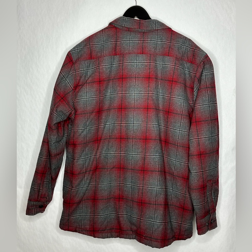 Rugged Elements Red Gray Plaid Snap Front Shirt J… - image 5